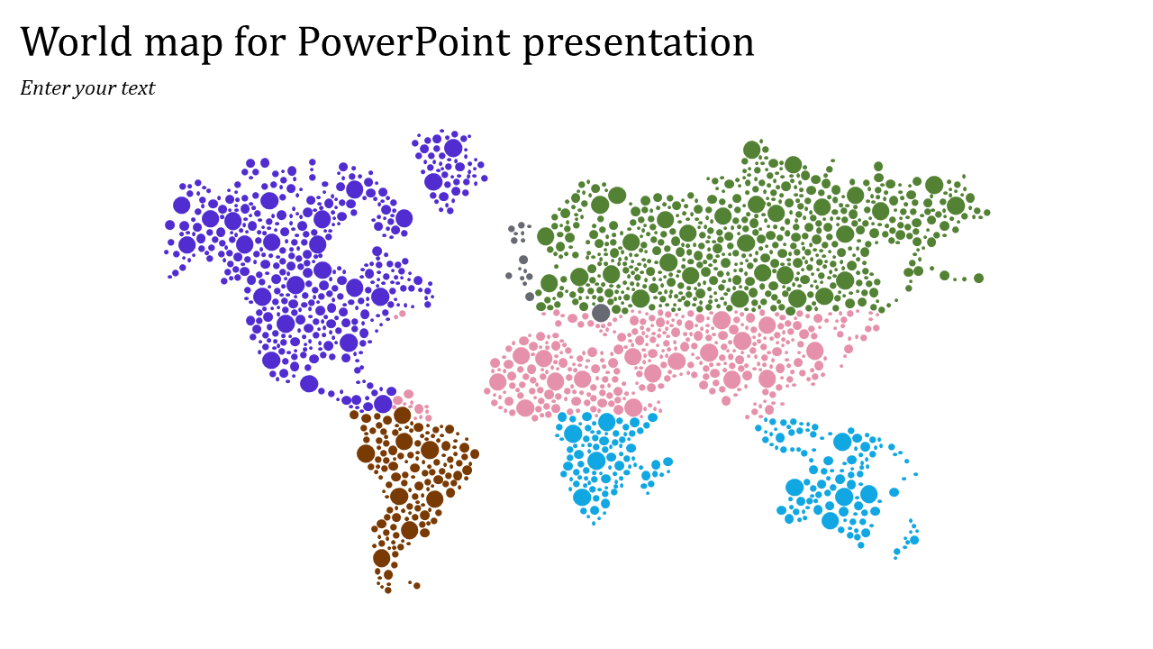 Our Predesigned World Map For PowerPoint Presentation